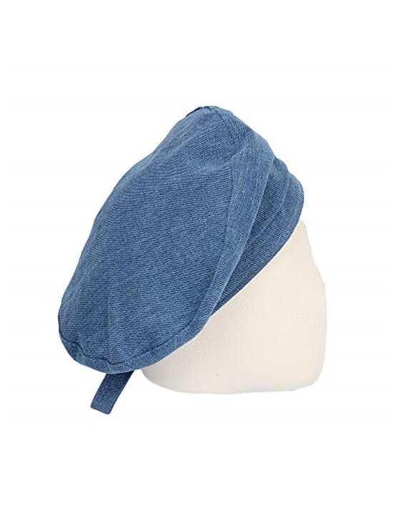 Women\'s Denim Cotton Beret Hat British Style Strap Adjustable